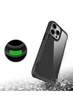 Apple iPhone 15 Pro Max ile uyumlu Kılıf Airbag Köşeli Üçgen Kamera Tasarımlı Telefon Kılıfı Kapak