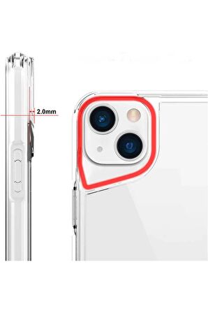 Apple iPhone 15 ile uyumlu Kılıf Airbag Köşeli Üçgen Kamera Tasarımlı Telefon Kılıfı Kapak