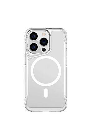 Apple iPhone 14 Pro ile uyumlu Kılıf Airbag Köşeli Magsafe Wireless Şarj Özellikli Kılıf Kapak
