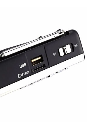 Dijital Ekranlı Şarjlı Taşınabilir Radyo Usb Tf Destekli Cep Radyosu