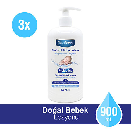 Deep Fresh Probiyotik Doğal Bebek Losyonu 3 x 300 ml