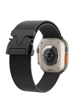Apple Watch Series 7/8/9 45mm Uyumlu Aliminyum Alaşım Hasır Metal Akıllı Saat Kordonu