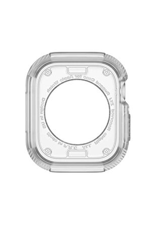 Apple Watch Series 10 42mm Uyumlu Eğimli Kenarlar Arka Kısım Dahil Silikon Kasa Koruyucu