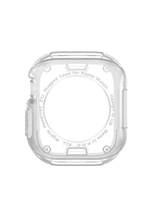 Apple Watch Series 10 42mm Uyumlu Eğimli Kenarlar Arka Kısım Dahil Silikon Kasa Koruyucu