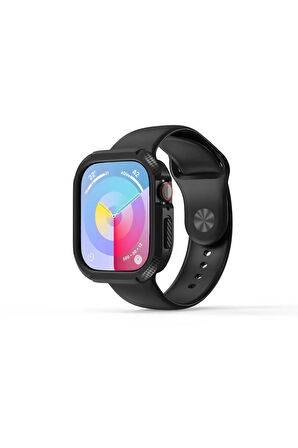 Apple Watch Series 10 42mm Uyumlu Eğimli Kenarlar Arka Kısım Dahil Silikon Kasa Koruyucu