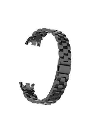 Xiaomi Mi Band 8 ile Uyumlu Bakla İşlemeli Metal Kordon