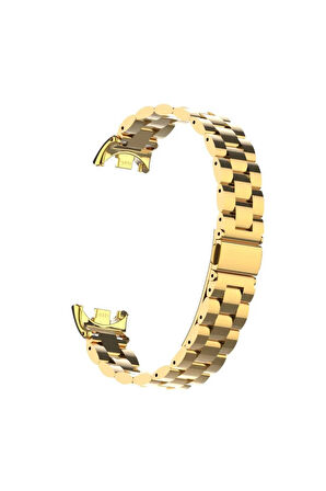 Xiaomi Mi Band 9 ile Uyumlu Bakla İşlemeli Metal Kordon