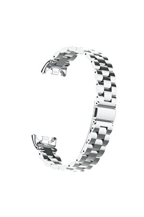 Xiaomi Mi Band 9 ile Uyumlu Bakla İşlemeli Metal Kordon