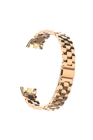 Xiaomi Mi Band 9 ile Uyumlu Bakla İşlemeli Metal Kordon