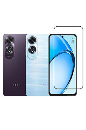Oppo A60 ile Uyumlu Kılıf Soft Yumuşak Telefon Kılıfı ve Temperli Cam Ekran Koruyucu