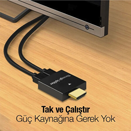 Hdmı çoğaltıcı adaptör 2 Hdmı 1080p görüntü ve ses aktarımı çoğaltıcı adaptör