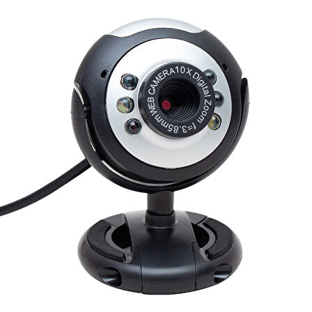 1.3 MP 10X ZOOM 6 LEDLİ MİKROFONLU USB WEBCAM KAMERA (4549)