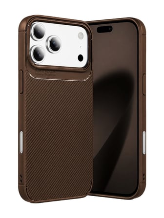 Apple iPhone 18 Pro Max ile Uyumlu Karbon Tasarım Silikon Telefon Kılıfı ve Temperli Cam Ekran Koruyucu