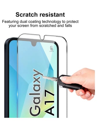 Samsung Galaxy A17 ile Uyumlu Kılıf Soft Yumuşak Telefon Kılıfı ve Temperli Cam Ekran Koruyucu