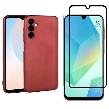 Samsung Galaxy A16 ile Uyumlu Telefon Kılıfı ve 5d Tam Kaplayan Cam Ekran Koruyucu