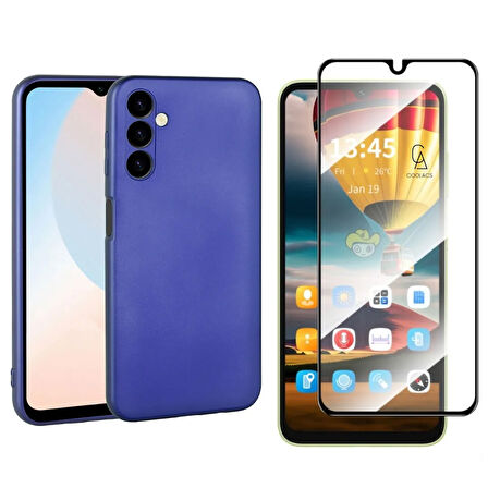 Samsung Galaxy A16 ile Uyumlu Telefon Kılıfı ve Tam Kaplayan Seramik Ekran Koruyucu