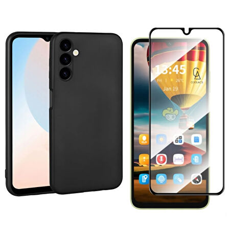 Samsung Galaxy A16 ile Uyumlu Telefon Kılıfı ve Tam Kaplayan Seramik Ekran Koruyucu