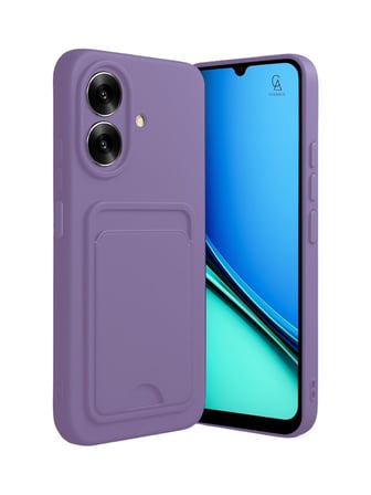 Realme Note 60 Uyumlu Arka Kamera Korumalı Kart Koyulabilen Silikon Kartlıklı Kılıf Kapak