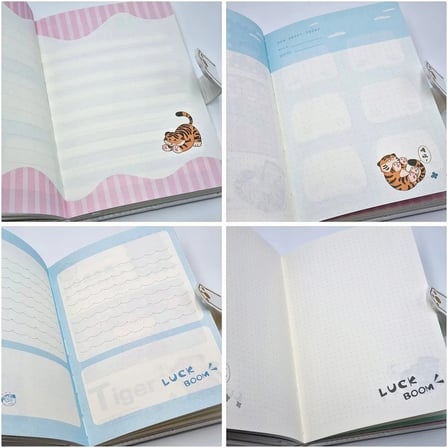 BakGelAl Sevimli Kaplan Tasarımlı Lucky Tiger Manyetik Klipsli Hediyelik Defter ve Günlük