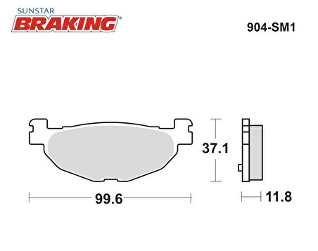 YARI METALİK ARKA FREN BALATASI / YAMAHA / T-MAX / 500cc / ARKA  / 2004-2005-2006-2007-2008-2009-2010-2011