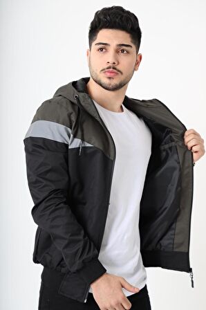 Bill Üçgen Parçalı Kapşonlu Mevsimlik Mont 1220