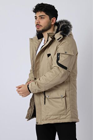 Bill İçi Kürklü Kapşonlu Mont & Kaban