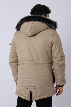 Bill İçi Kürklü Kapşonlu Mont & Kaban