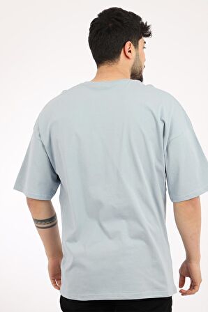 Stil Kombin Düz Basic Oversize Tişört BLD