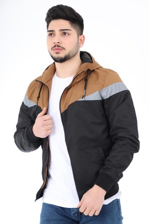 Bill Üçgen Parçalı Kapşonlu Mevsimlik Mont 1220