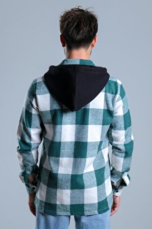 Çıkarılabilir Kapüşonlu Cepli Kışlık Oduncu Gömlek MAR4170