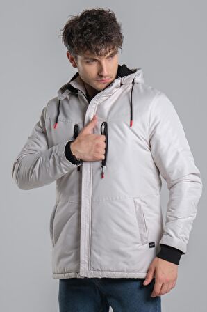 Stil Kombin Çift Göğüs Fermuarlı Su Geçirmez Şişme Mont PLDP 2941