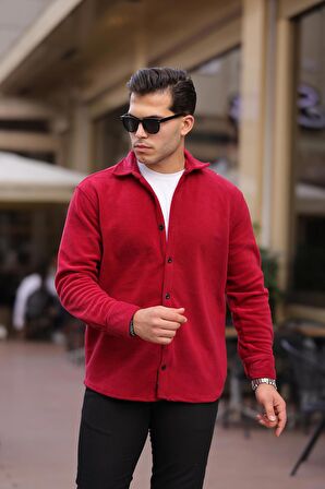 Oversize Düz Polar Gömlek XC U 200