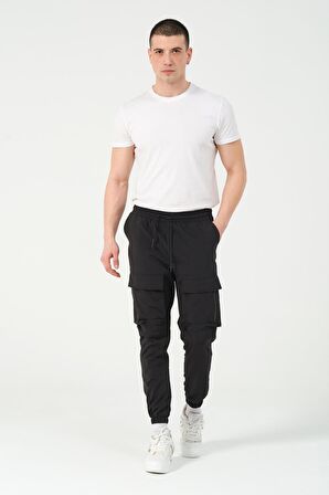 Yan Cepli Lastik Paça Kargo/Jogger Alt Bl 2130-70092