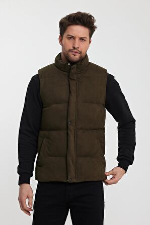 Geniş Dikişli Süet Yelek Hakim Yaka BL 1546-1