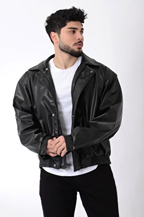 Oversize Bel Lastikli Suni Deri Mont Arw-Ovr-50372