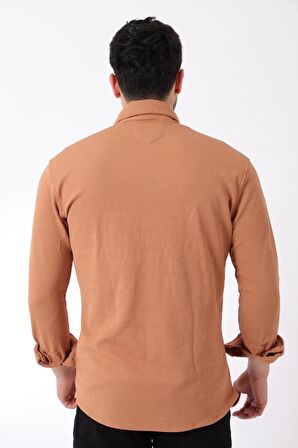 Çift Cep Kapaklı Örme Gömlek XC U16787_40292