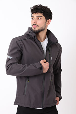 Reflektörlü Çıkarılabilir Kapüşonlu Softshell Mont Bl 1701_50388