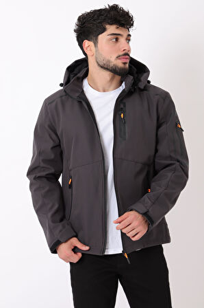 Bilek Detay Çıkarılabilir Kapüşonlu Softsheel Mont Bl 1734_50389