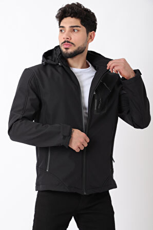 Çıkarılabilir Kapüşonlu Softsheel Mont BL 1702_50404