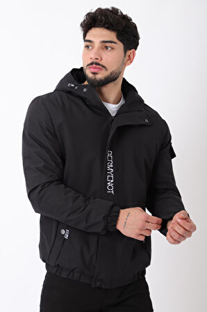 İçi Kürklü Baskılı Spor Likra Kumaş Mont PLDP2968-1_50411