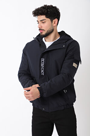 İçi Kürklü Baskılı Spor Likra Kumaş Mont PLDP2968-1_50411