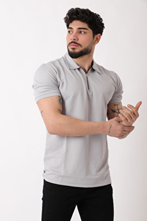 Yakalı Yarım Fermuarlı Tişört JS C-1022_30414