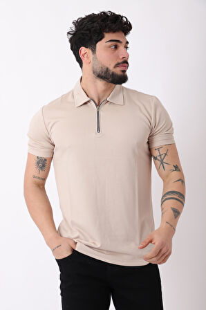 Yakalı Yarım Fermuarlı Tişört JS C-1022_30414