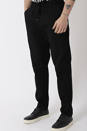 Bel Lastikli Keten Pantolon PLDP-01K_0385
