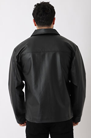 Torba Cepli Yakalı Suni Deri Mont PLDP 2997_50444