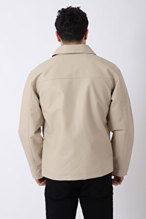 Torba Cepli Yakalı Suni Deri Mont PLDP 2997_50444