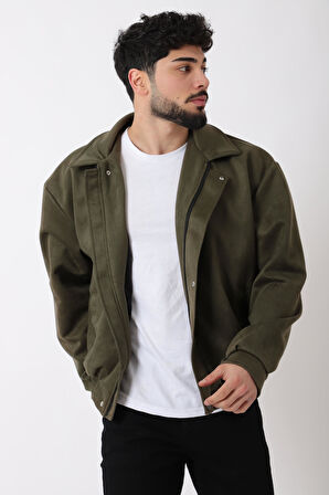 Yakalı Bel Lastikli Süet Mevsimlik Mont BL 1808_60322