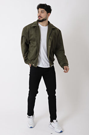 Yakalı Bel Lastikli Süet Mevsimlik Mont BL 1808_60322