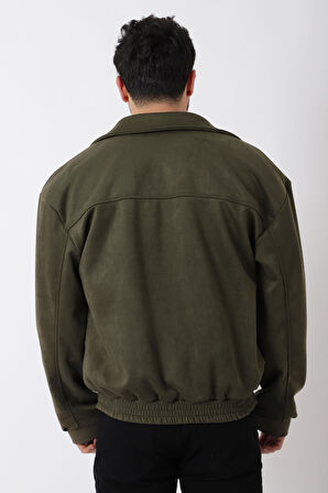 Yakalı Bel Lastikli Süet Mevsimlik Mont BL 1808_60322