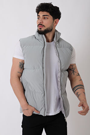 Dik Yaka Demir Fermuarlı Nova Yelek VKS_60325